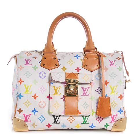 louis vuitton speedy 30 multicolor white